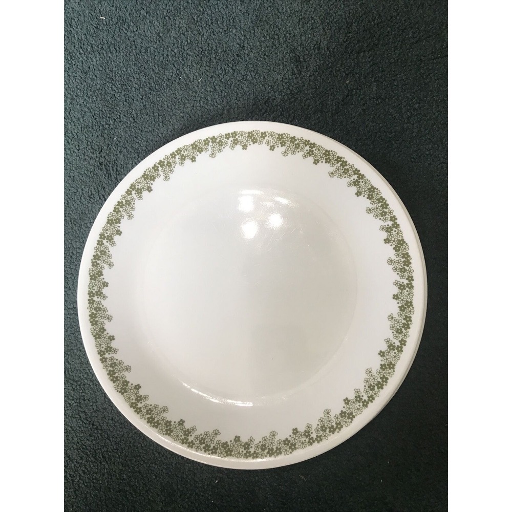 Corelle Salad Plate White Spring Blossom Green Crazy Daisy Vintage MCM
